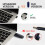 Barcode Scanner Wireless with Battery Level Indicator Rechargeable 1D Laser Barcode Reader 2000mAh Battery, Design 4