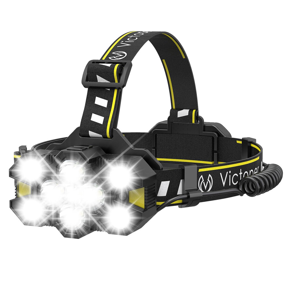 Photos - Flashlight Head Torch Rechargeable -  Upgraded 11 LED 25000 Lumen Torches LED Super Bright Headlamp 12+12 Modes Waterproof 2023