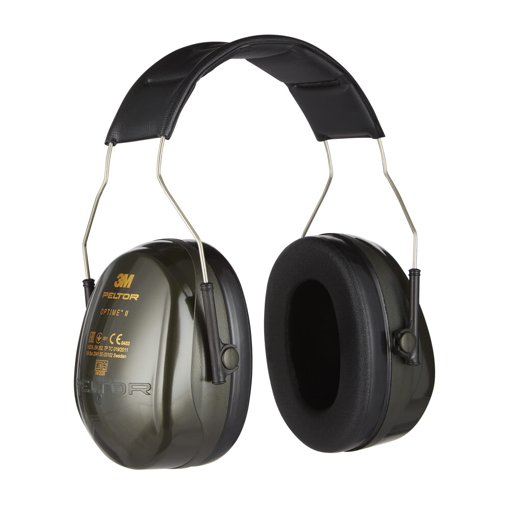 Peltor Optime II Comfort Earmuffs H520AC1, Ear Defenders Adults, Comfortable Fit with Reduced Pressure, Hearing