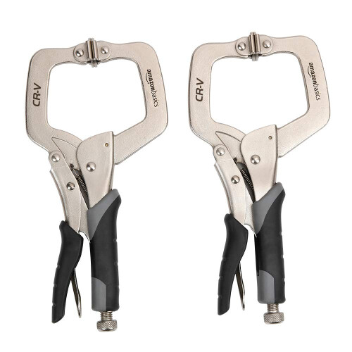 Amazon Metal Face Clamp, 11-Inch, 2-Pack, Black/Silver