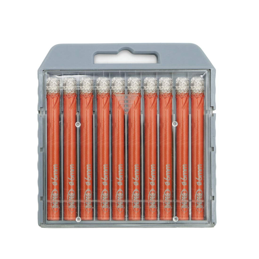 Dry Diamond Drill Bit Set,Bgtec 10Pcs 6Mm Hole Saw For Granite,Marble,Masonry, Concrete, Tile/Ceramic, Glass, Hard 769891571463