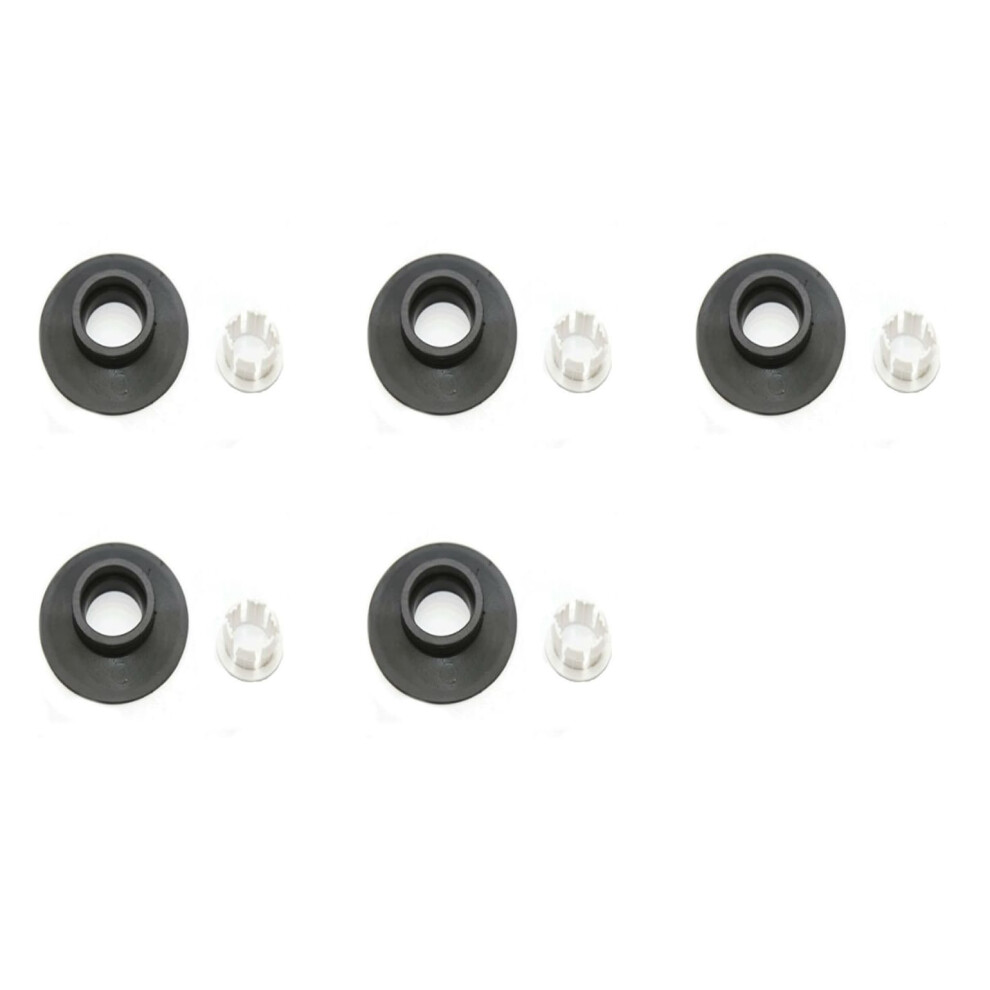 Taps2traps 5X Epb-Sv01967 Flush Valve Seal & Clip For Ideal Standard Armitage Shanks Sv01967 - Diy Repair, Rubber, Spare Clip Included Black