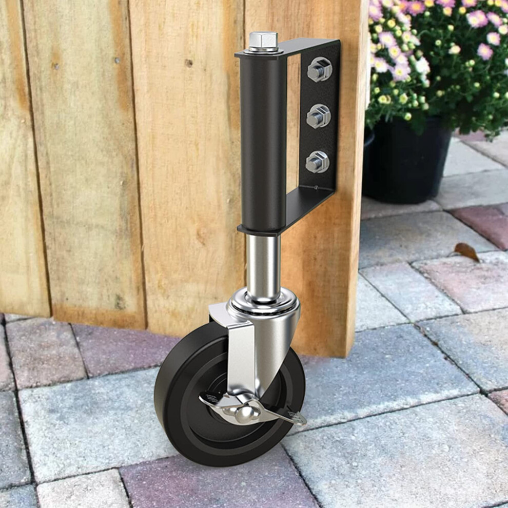 100mm (4 inch) Gate Wheel Heavy Duty Spring Loaded Gate Wheel Swivel Gate Castor Wheel for Wooden Gate and Fence 100 kg
