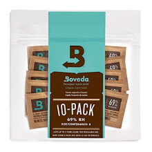 69% Two-Way Humidity Control Packs For Storing Up to 5 Items – Size 8 – 10 Pack – For Small Plastic Travel Cases &
