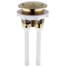 Taps2Traps Brushed Brass Universal Toilet Dual Flush Button Fit 38mm Cistern Hole