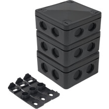 IP66 External/Outdoor Waterproof Junction Box (86x86x50mm (3 pack))
