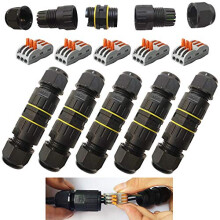 Junction Box Outdoor Waterproof IP68 3 - Way Line M25 Cable Connector Wire Range 5-10mm Power Cord External Sleeve