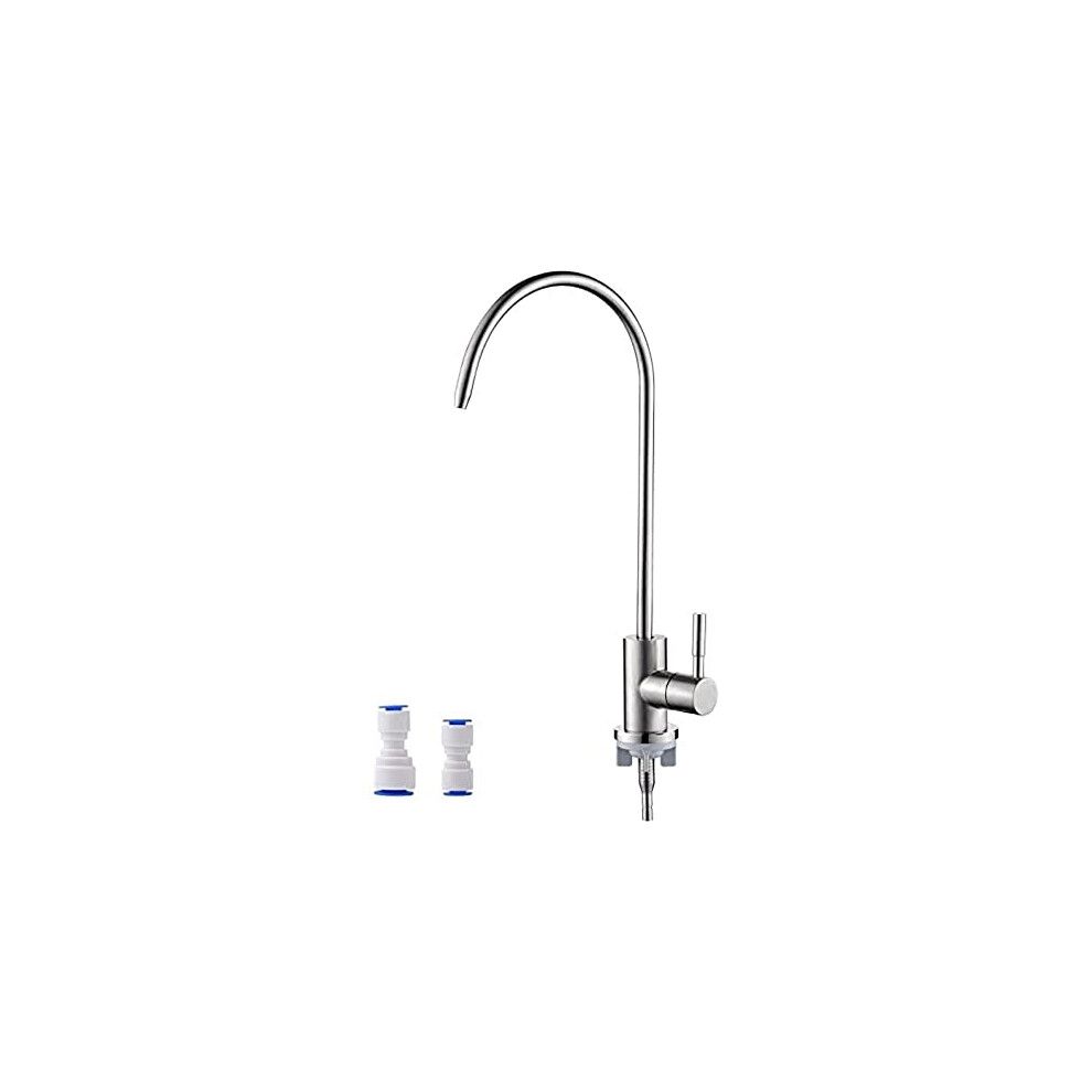M22301A Drinking Water Filter Kitchen Tap,304 Stainless Steel Modern Single Lever Home Water Filter Faucet for UK, 360