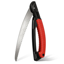 10 Inch Folding Pruning Saw - Hand Garden Saw, Saw for Trees with Non-Slip Handles and Safey Lock, Sturdy and