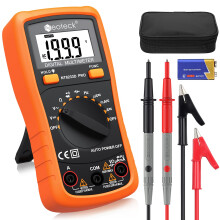 Auto Ranging Digital Multimeter AC/DC Voltage Current Ohm Capacitance Frequency Diode Transistor Audible Continuity,