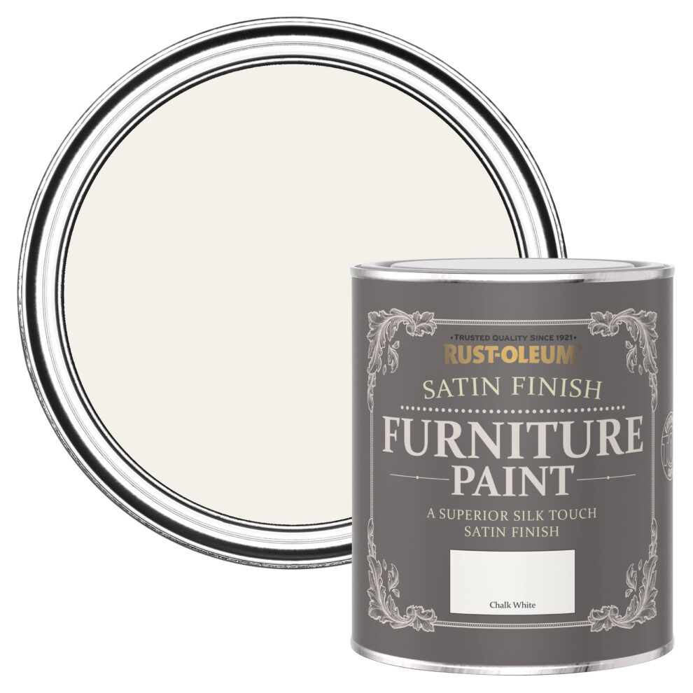 White Furniture Paint in Satin Finish - Chalk White 750ml
