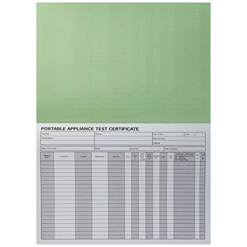 PATLOG1 PAT Test, A4 log book 2