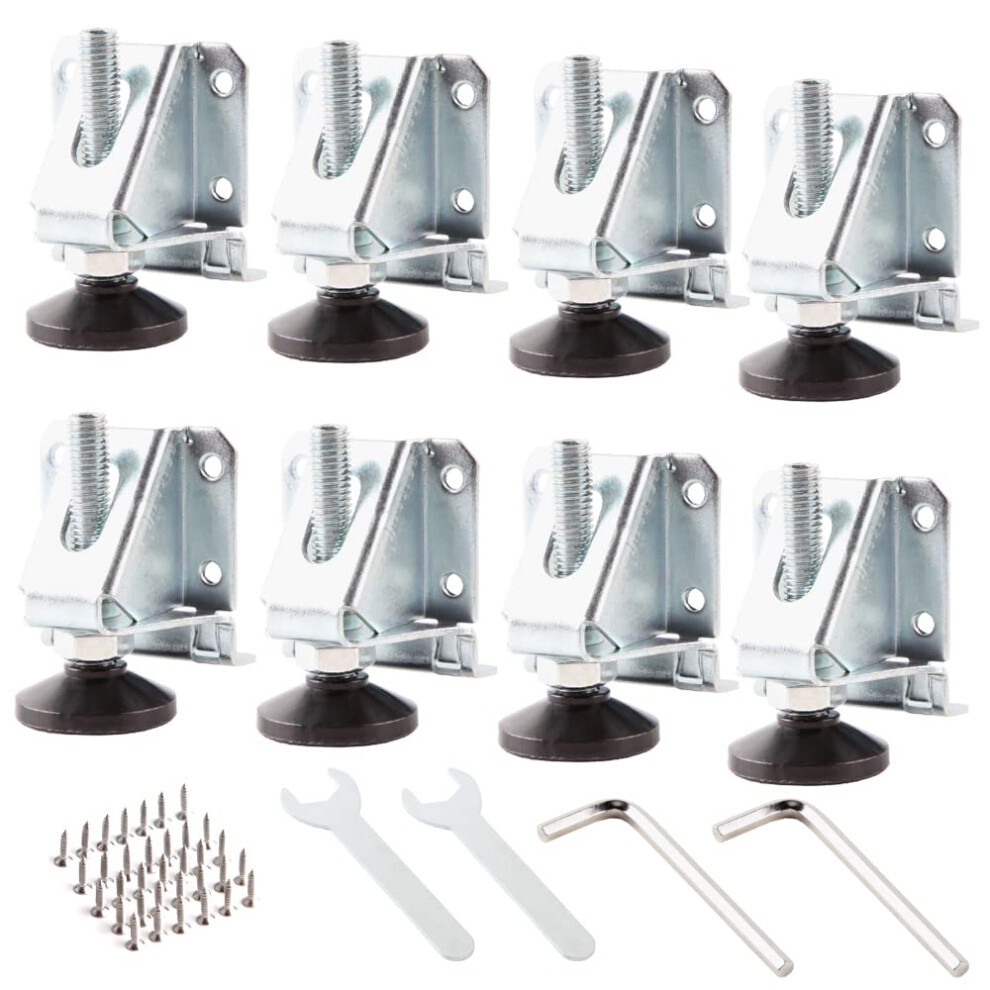 8Pcs M10 Heavy Duty Lifting Leveler Adjustable Furniture Leg Leveler Furnitureleveling Feet For Tables,With Installation 785034776762