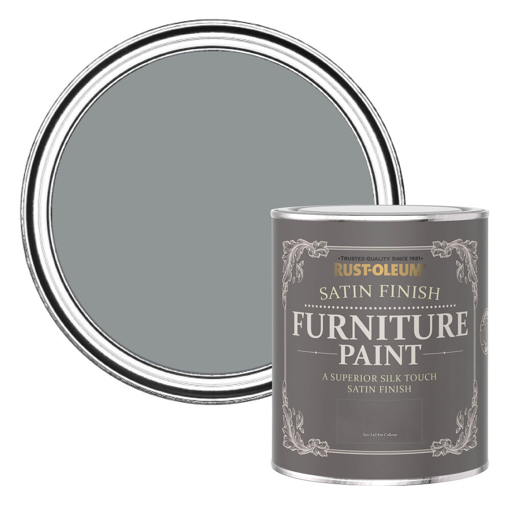 Mid Grey Furniture Paint in Satin Finish - Mid-Anthracite 750ml