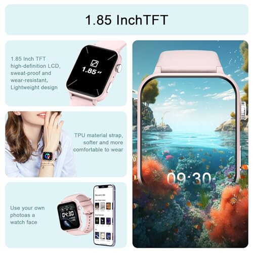 Smart Watch for Women(Answer/Calls) Fitness Tracher Smart Watch for Android