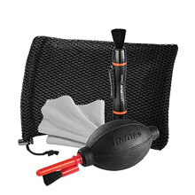 Kit de limpeza de fotografia - HAMA - Optic Dry - 4 peças - Ecológico - Pincel e pano de microfibra