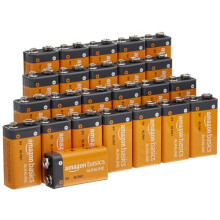 9 Volt Everyday Alkaline Batteries - Pack of 24