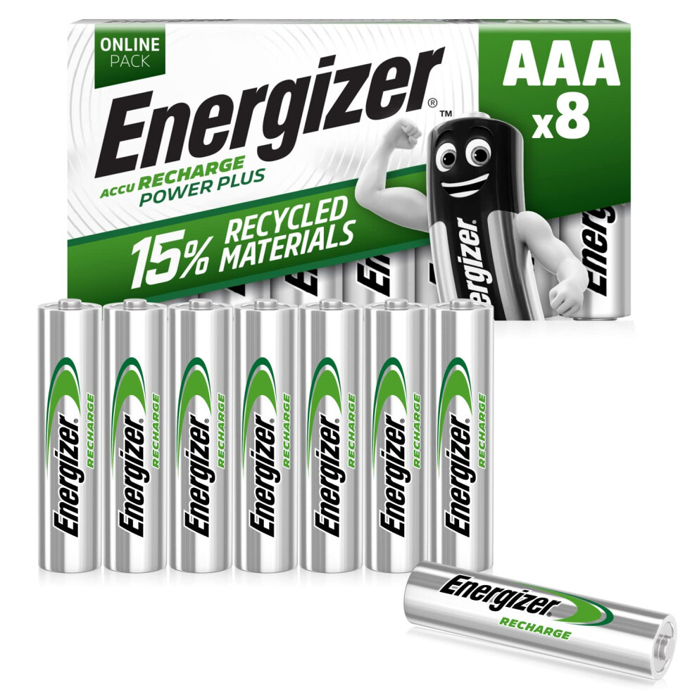 AAA Rechargeable Batteries Pack, Recharge Power Plus, 8 Pack