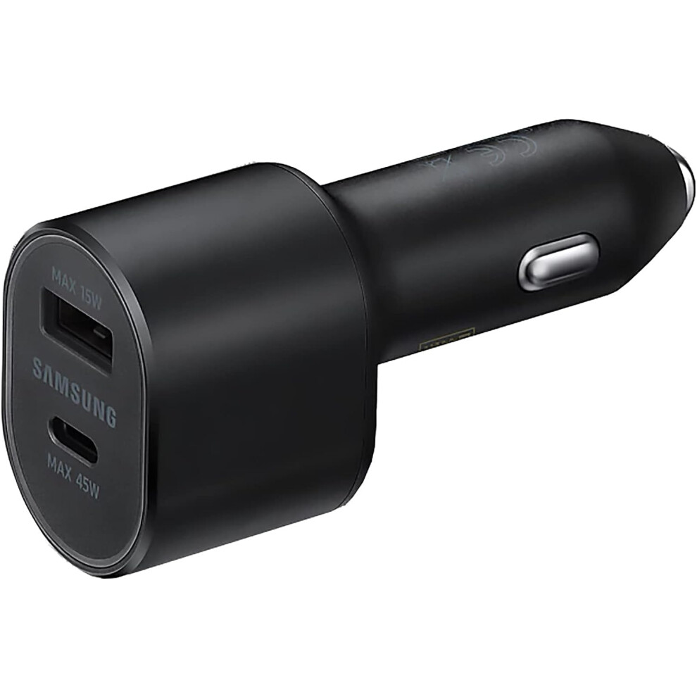 Samsung Super Fast Dual Car Charger (45W+15W) Dual Ports Usb-C & Usb-A - Black - Ep-L5300xbegww