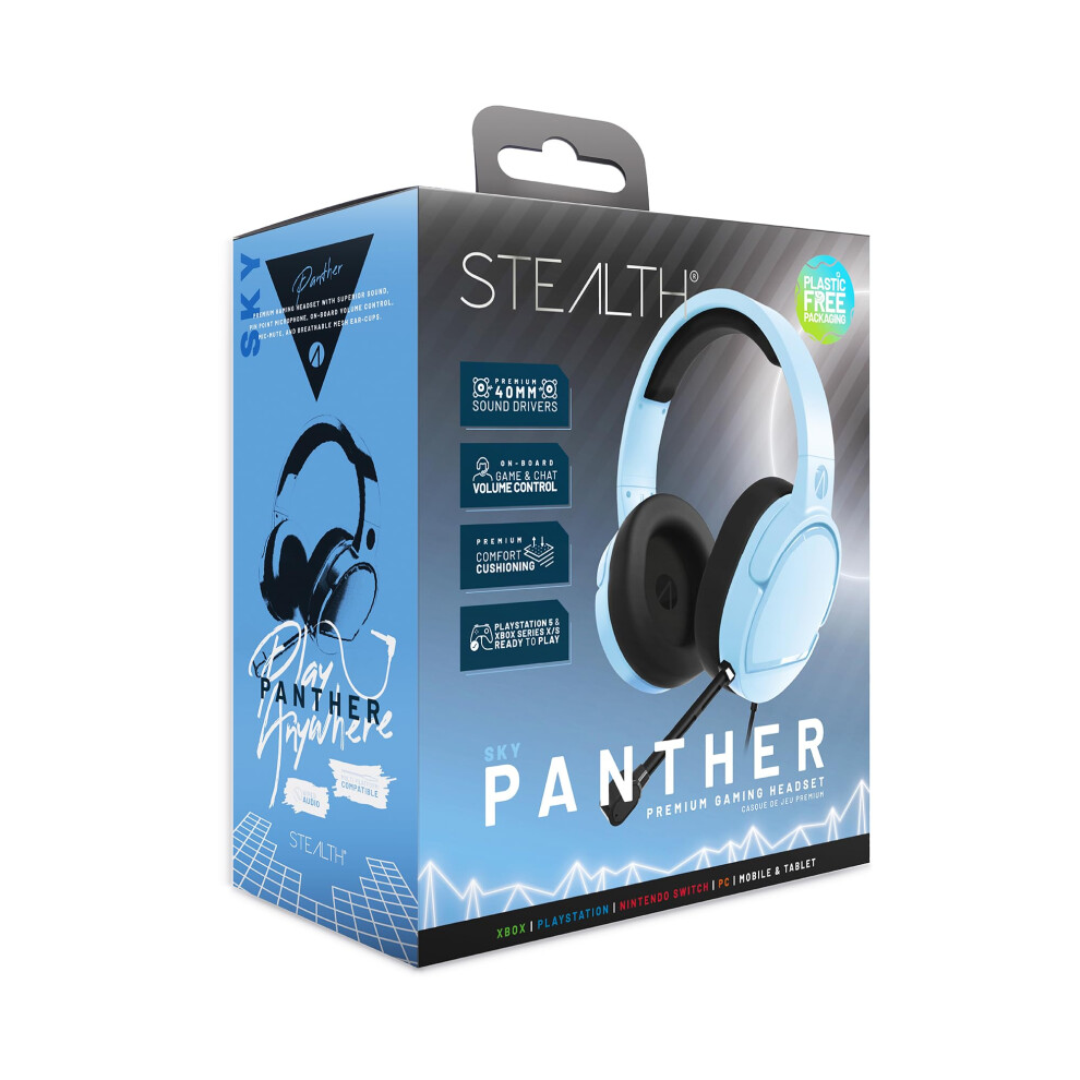 PANTHER Sky - Over Ear Gaming Headset PS4/PS5, XBOX, Switch, PC with Flexible Mic, 3.5mm Jack, 1.5m Cable, Lightweight,-image-OPC-PDRZWPH-NEW