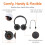 Amazon Bluetooth Wireless On Ear Headphones, 35 Hour Playtime, Black 3