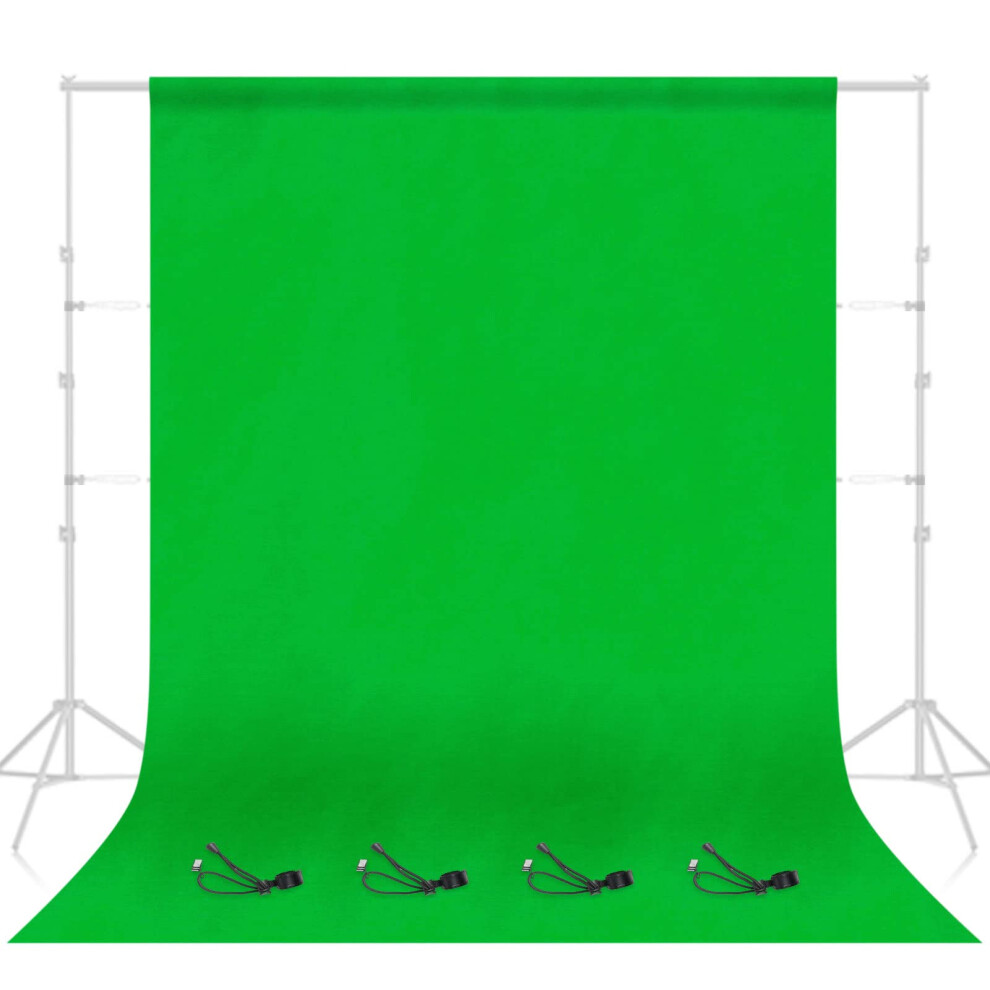 1.8x2.8M/6x9ft Green Screen Background Photography Backdrop Green Chromakey Muslin Collapsible Photo Background for Live 