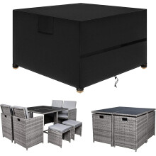 Cube Garden Furniture Covers,120X120X74cm Garden Square Table Cover Waterproof with Air Vent,Outdoor Patio Rattan Cube