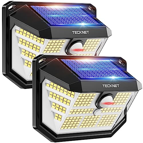 TeckNet Outdoor Solar Light 231 LED, 3 Modes Motion Sensor, Solar Powered Security Light 300 Wide Angle, IP65 Waterproof,