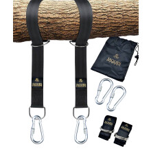 Jaques of London Tree Swing Straps (Pair) - Weatherproof, 159 cm, 800–1000 kg, Marine-Grade Stainless Rings, FSC Approved