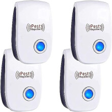 Ultrasonic Pest Repeller, 4 pack Plug-in Insect Repeller, Electronic Mouse and Rat Repeller, Pest Control Insect and