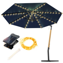 1 Pack Patio Umbrella Lights Solar Powered Outdoor 8 Modes 112 LED Parasol String Light Waterproof Umbrella Pole Solar