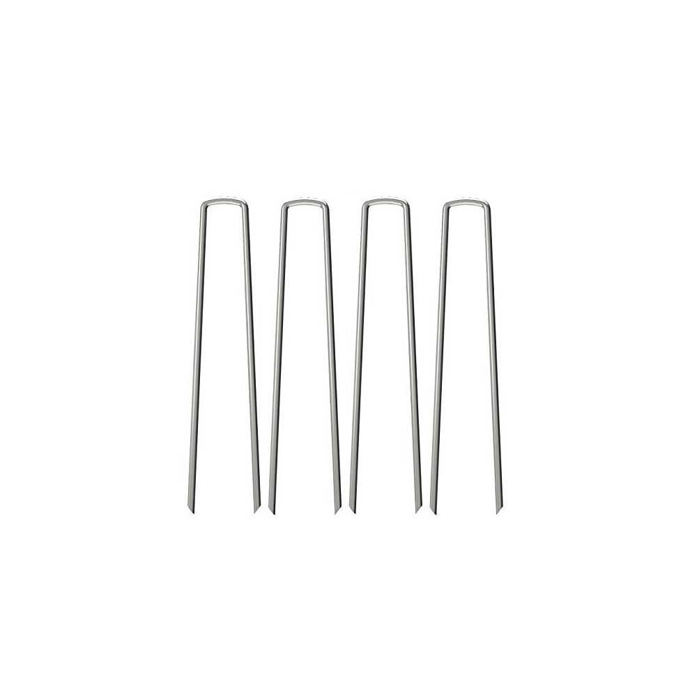 50 Pack 12"" Garden Stakes Pins,Heavy Duty Garden Landscape Staples Stakes Pins Galvanized Landscape Fabric Staples Sod