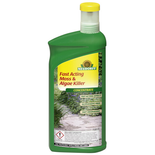 Fast Acting Moss & Algae Killer Concentrate 1L | Biodegradable and Glyphosate Free | Fast Visible Results