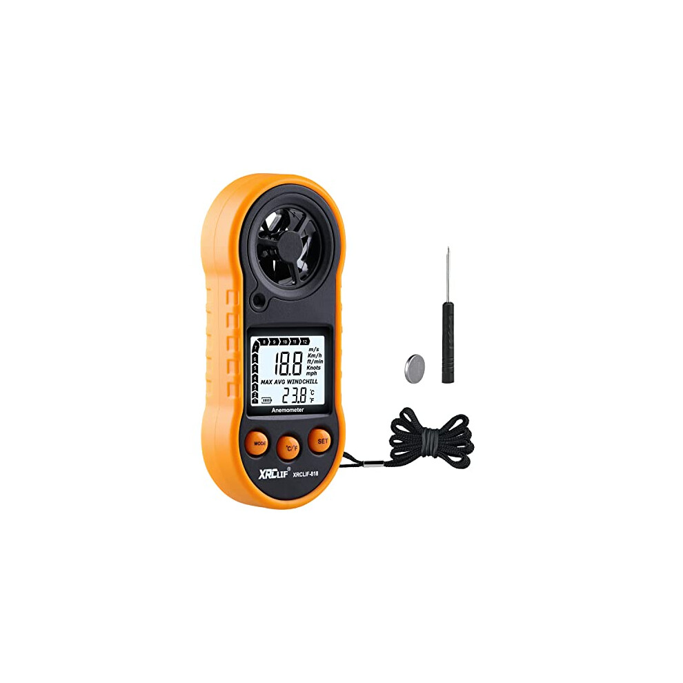 Digital Wind Speed Meter Anemometer, Xrclif Wind Gauges Air Flow Velocity Meter For Measuring Wind Chill Temperature 753326499521