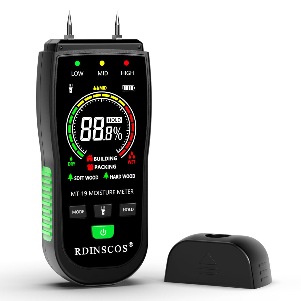 Moisture Meter, Firewood Moisture Tester, Drywall Moisture Detector Professional Moisture Content Meter Lumber Logs 797447887232