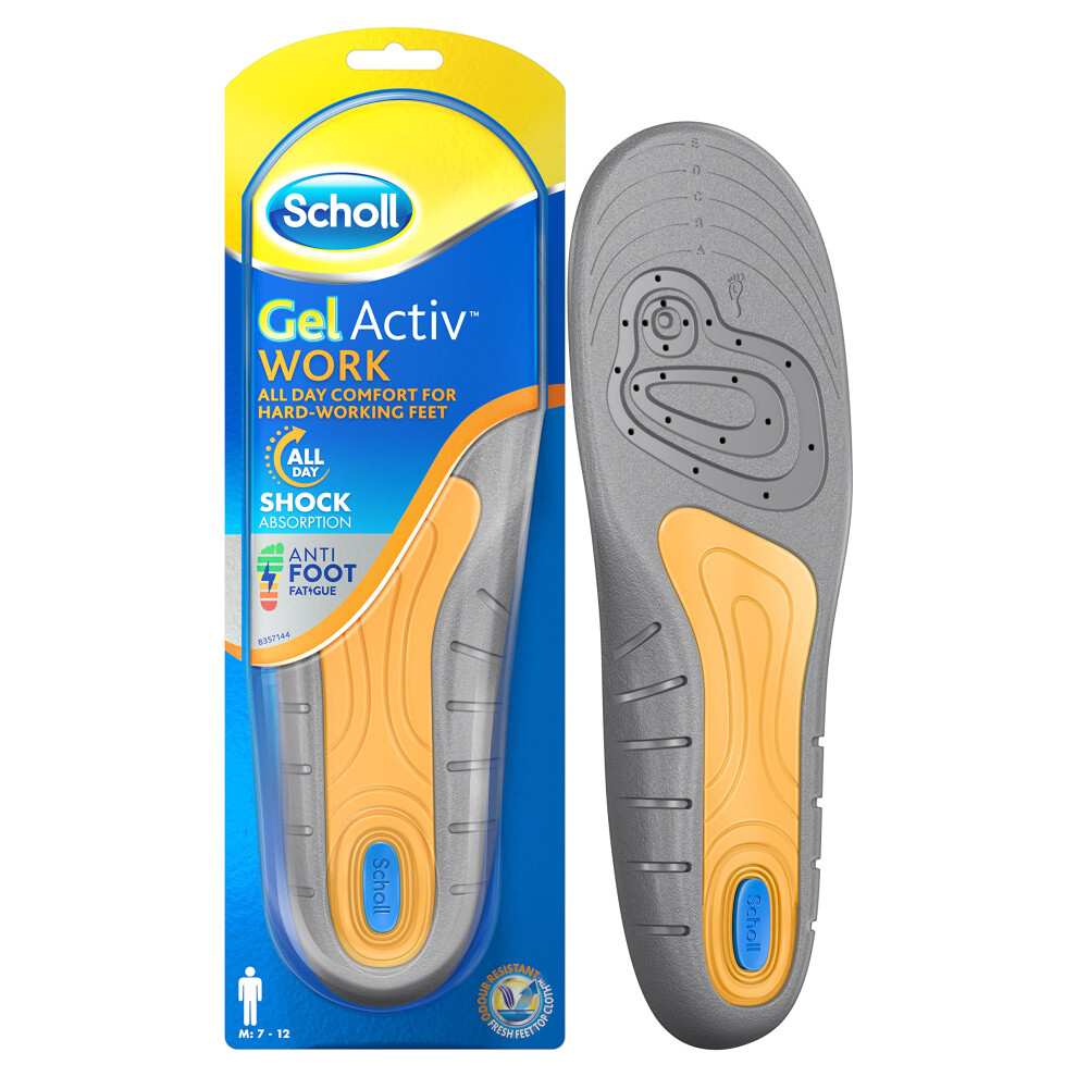 GelActiv Work Insoles for men. GelActiv shock absorption insoles for working all day, or standing all day, Insoles for