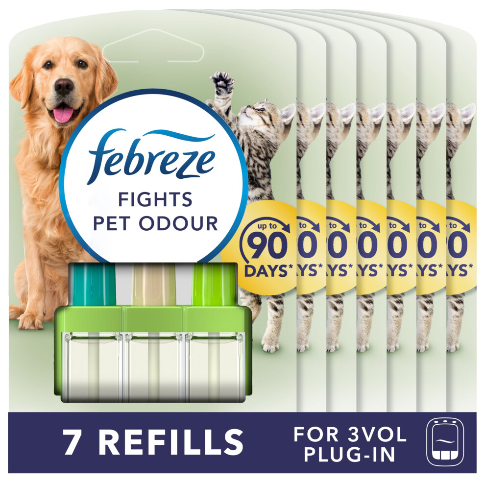 3Volution Plug In Air Freshener Refill, 20ML X 7, Pet Odour Eliminator, Leaves A Fresh Scent