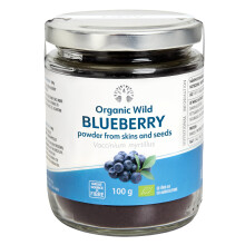Wild Blueberry Powder Organic (Pomace Powder), Wild-Crafted from Nordic Forests, Made of Wild Bilberry Skins and Seeds