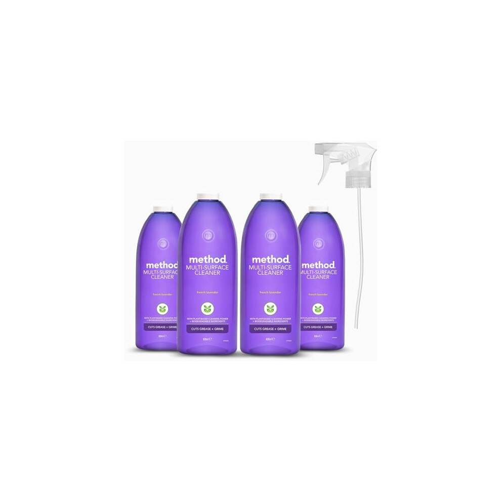 Multi-Surface Cleaner Spray, French Lavender, 828ml (Pack of 4)