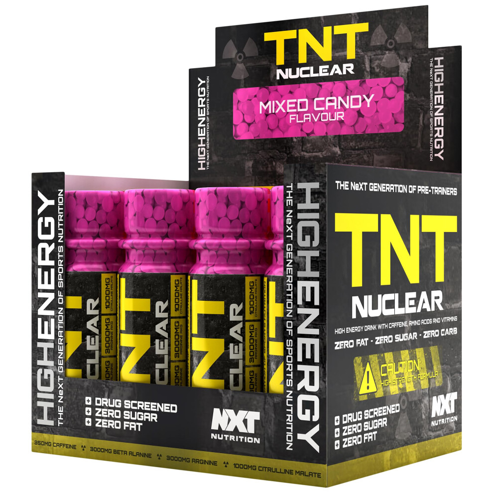 TNT Nuclear Shots - Pre Workout Energy Drink 12 x 60ml | Mixed Candy 