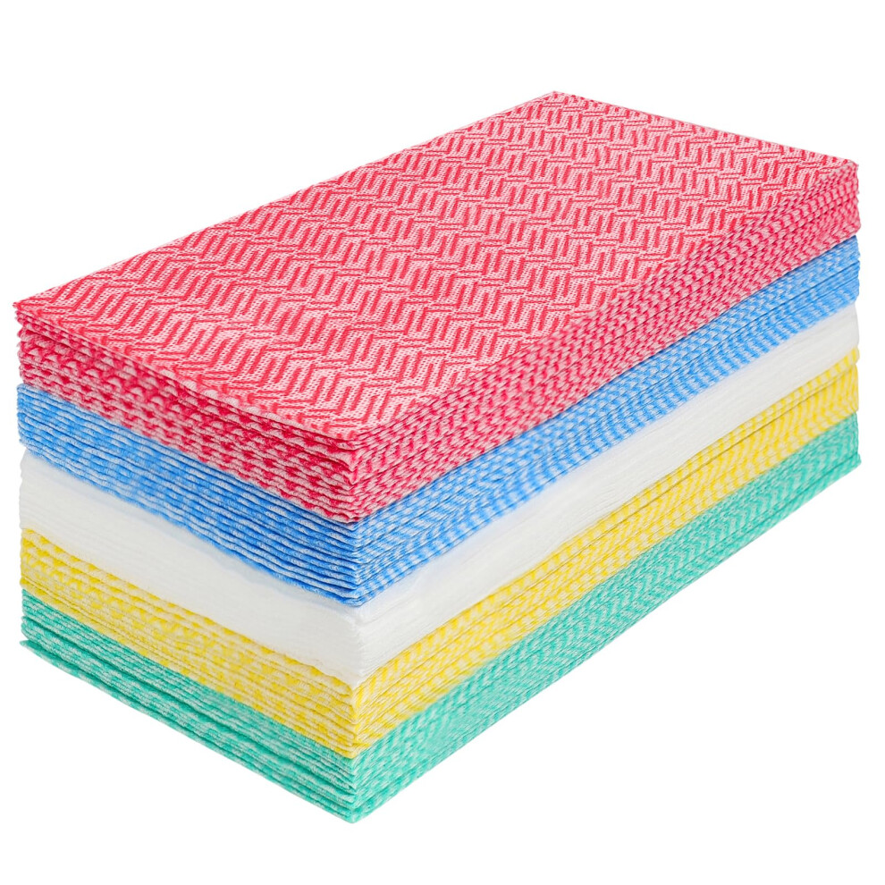 Disposable Dish Cloths,All Purpose Cloths,J Cloth,Disposable Cloths Cleaning,Colour Coded Cleaning Cloths,60PCS