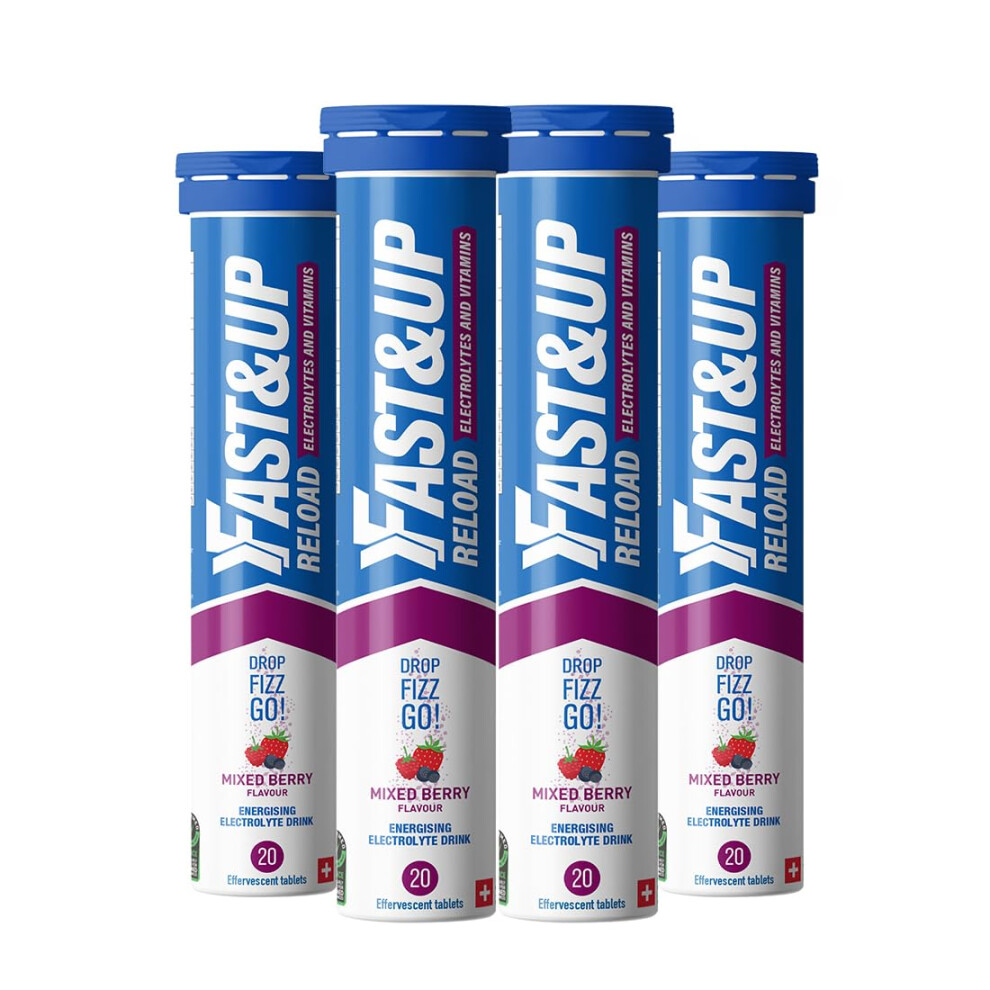 Reload – Mixed Berry - Instant Electrolytes & Hydration - 80 Effervescent Tablets (4 x 20) - Saver Multipack 