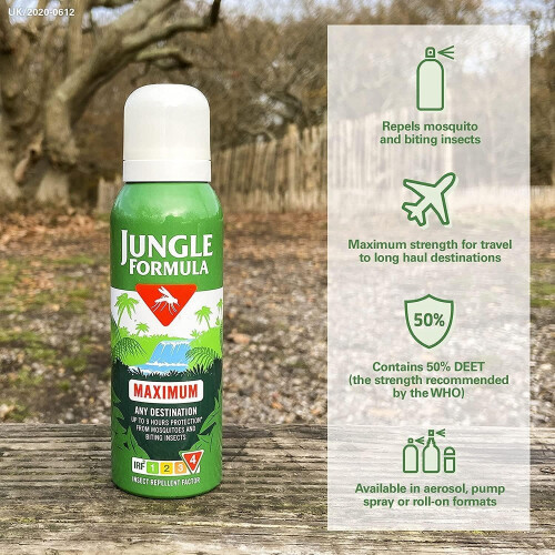 THREE PACKS of Jungle Formula Maximum Spray x 125ml 2