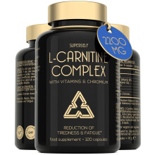 L-Carnitine Capsules 2200mg - L-Carnitine Complex with Vitamins D & B - Reduces Tiredness & Fatigue - Energy &