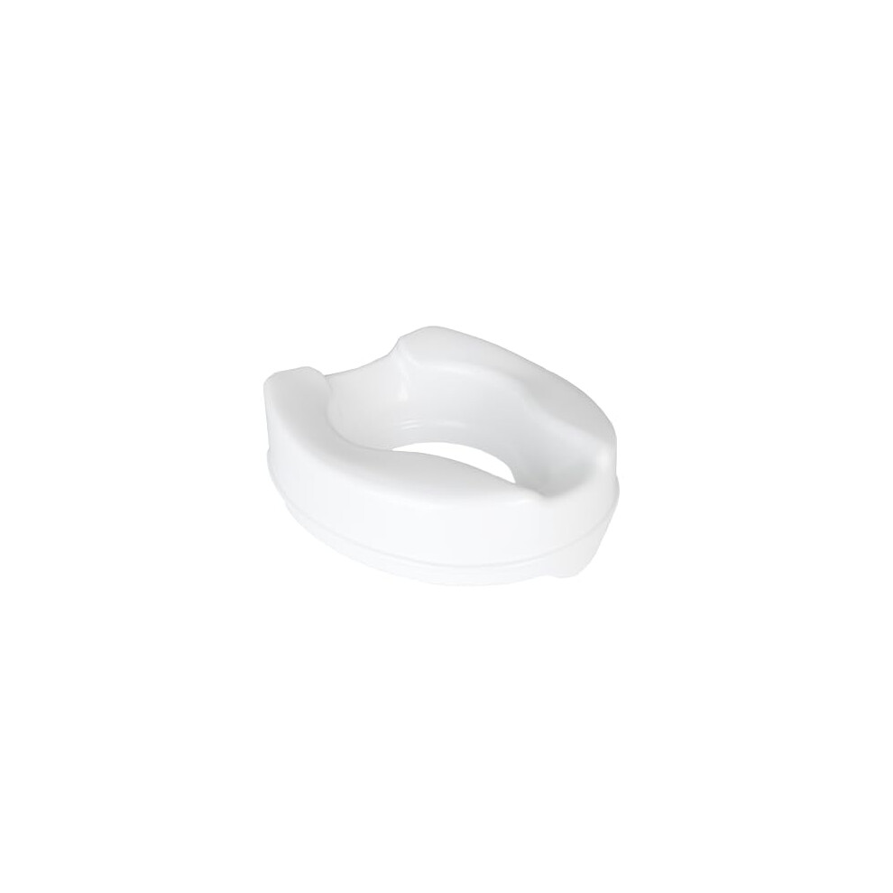 Sammons Preston Homecraft Savanah Raised Toilet Seat 4" Without Lid, Elongated & Elevated Lock Seat Support For Elderly, Handicapped And