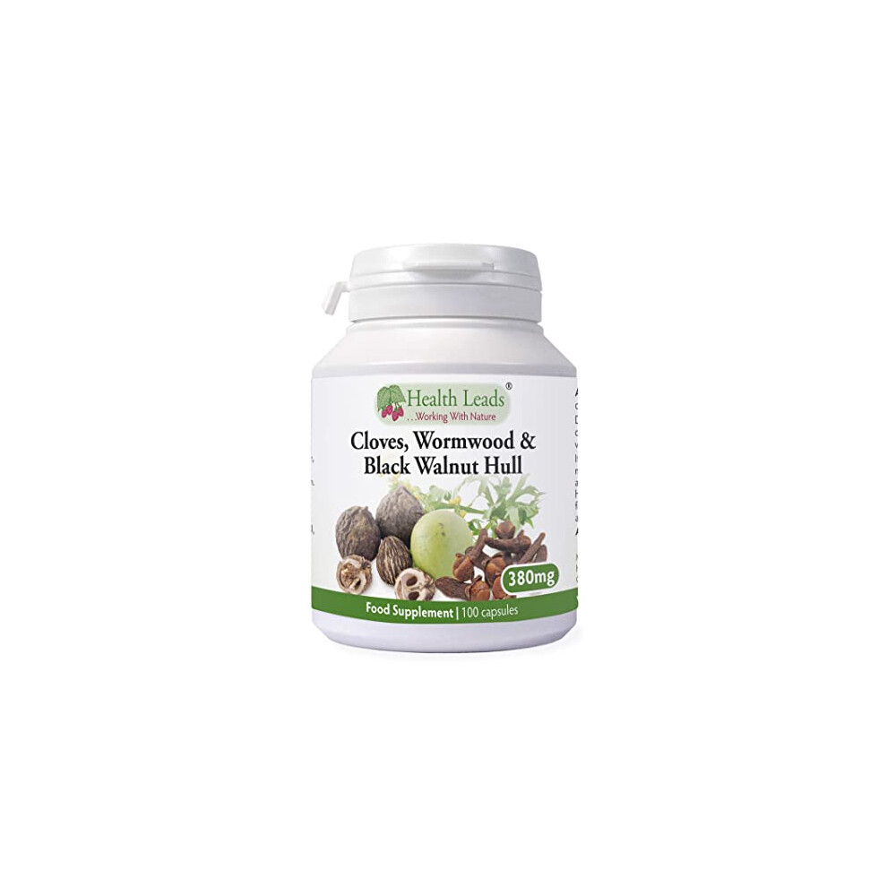 Cloves, Wormwood & Green Black Walnut Hull 380mg x 100 Capsules