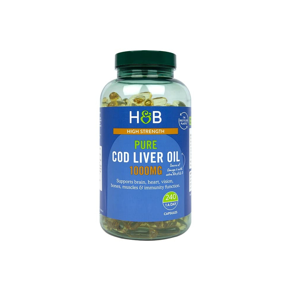 Bestori Holland & Barrett Pure Cod Liver Oil 1000mg 240 Capsules