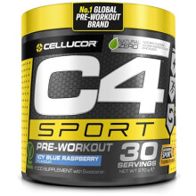 C4 Sport Pre Workout Powder ICY Blue Raspberry 30 Servings | Zero Sugar Pre Workout with Creatine Monohydrate 3.409g,
