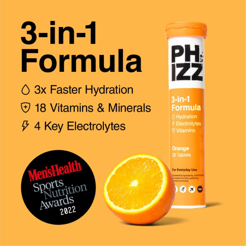Electrolytes, Multivitamin & Hydration Tablets - Effervescent Rehydration Electrolyte Tablets - 18 Vitamins & Minerals, 1