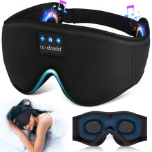 Bluetooth Sleep Mask Headphones 3D Deep Eye Mask with Headphones,Can Play 14 Hours Breathable 100% Blackout Sleeping